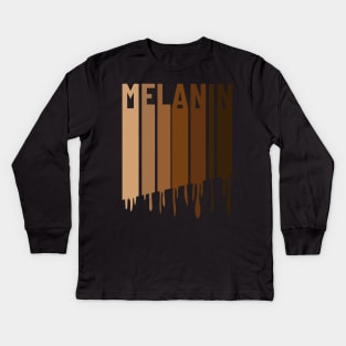 MELANIN DRIPPING Kids Long Sleeve T-Shirt